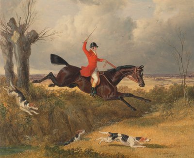 Foxhunting: Clearing a Ditch by John F. Herring